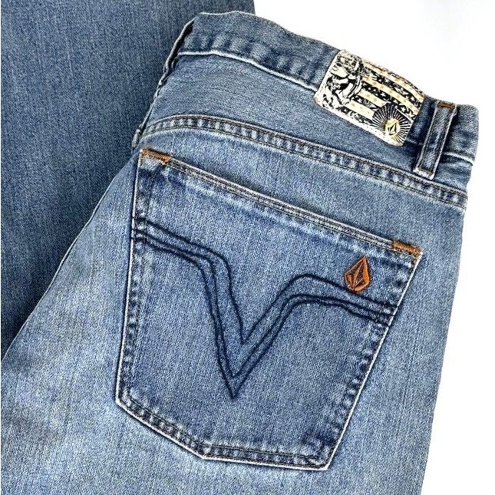 VTG Volcom Jeans Mens 36x32 Y2K Skate Baggy Denim Blue Boardwear